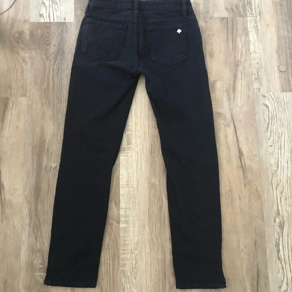 ! Kate Spade Dark Blue Denim Skinny Jeans Zippers at Ankles Size 25 - Picture 2 of 6